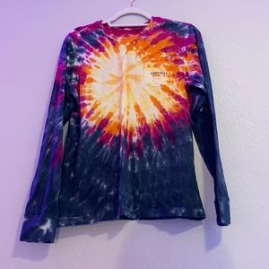 tie die long sleeve tee